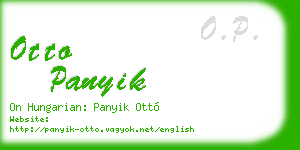 otto panyik business card